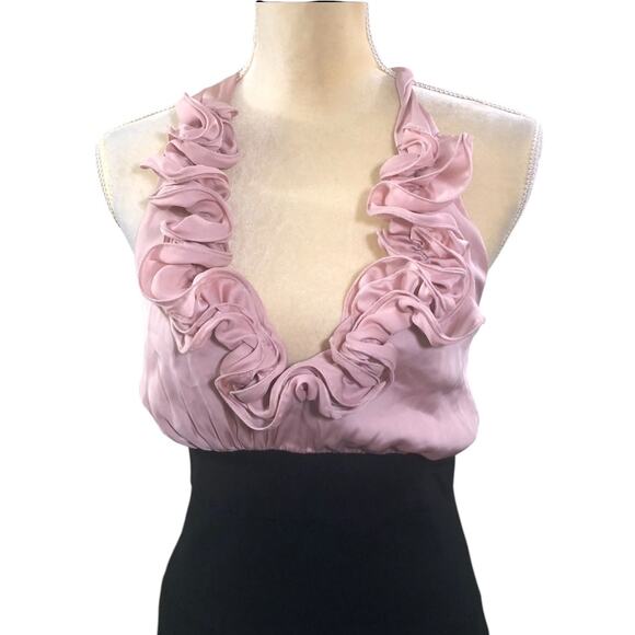 Have & Have Blush Rosette Halter top Mini Dress Y2K Size M Can also fit S - Picture 3 of 8
